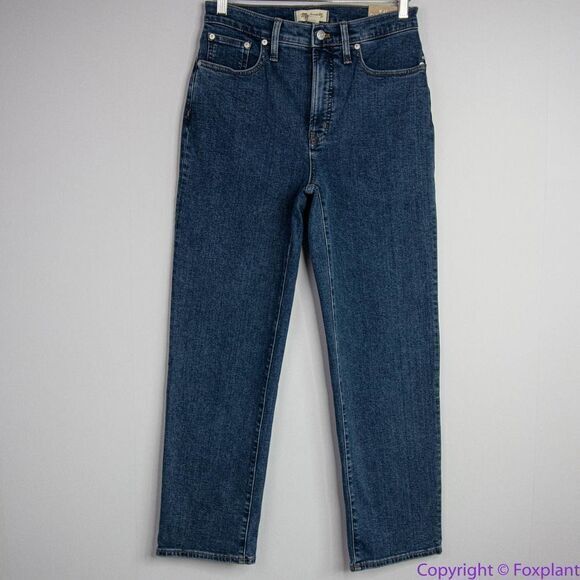 NEW Madewell The Perfect Vintage Straight Jean in Bright Indigo Wash, 27 - Picture 3 of 16